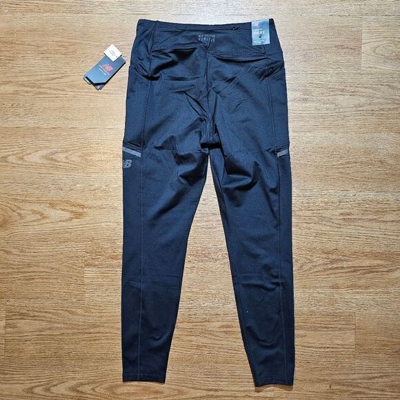 New Balance Impact Run Heat Tights Women's 2XL XXL Black Silver 3M Fleece Lined - Picture 9 of 16